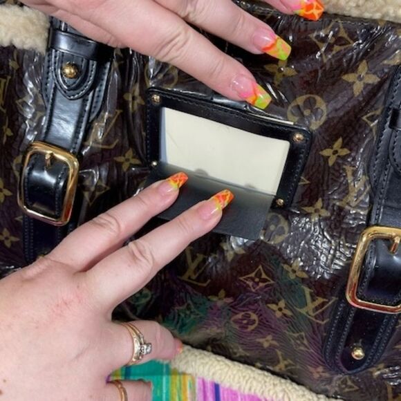 Louis Vuitton Patent Leather Bag 2007 Runway Thunder Rare Authentic - Picture 3 of 16